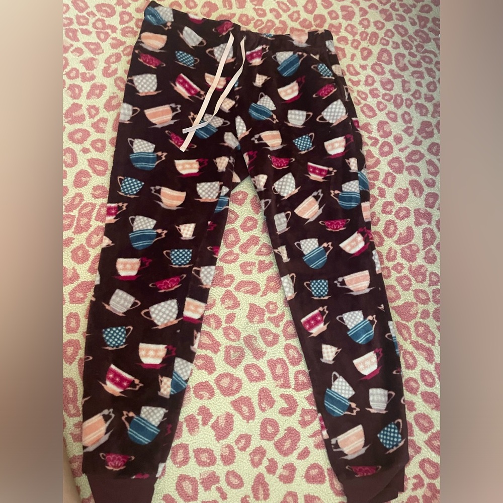 Coffee lover fuzzy pj pants